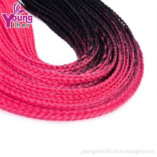 High Temperature Fiber Synthetic Wholesale Box Braids Crochet Twist Synthetic Hair For Braiding
